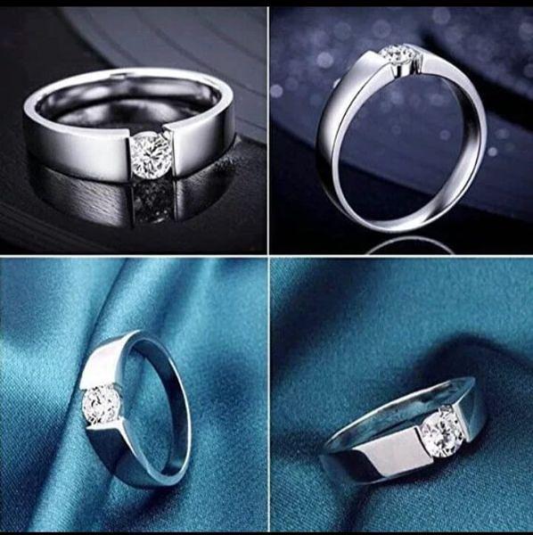 Bild 1 2x Ring Edelstahl Damenringe Eheringe Verlobungsringe Freundschaftsring Schmuck