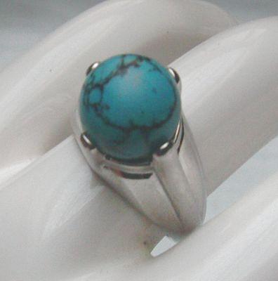Bild 6 Ring, 925 Silber mit gefasstenTürkisstein