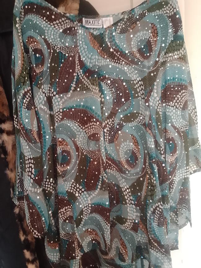 Bild 2 Bluse mit Pailletten Größe 48/50.   6 Euro!