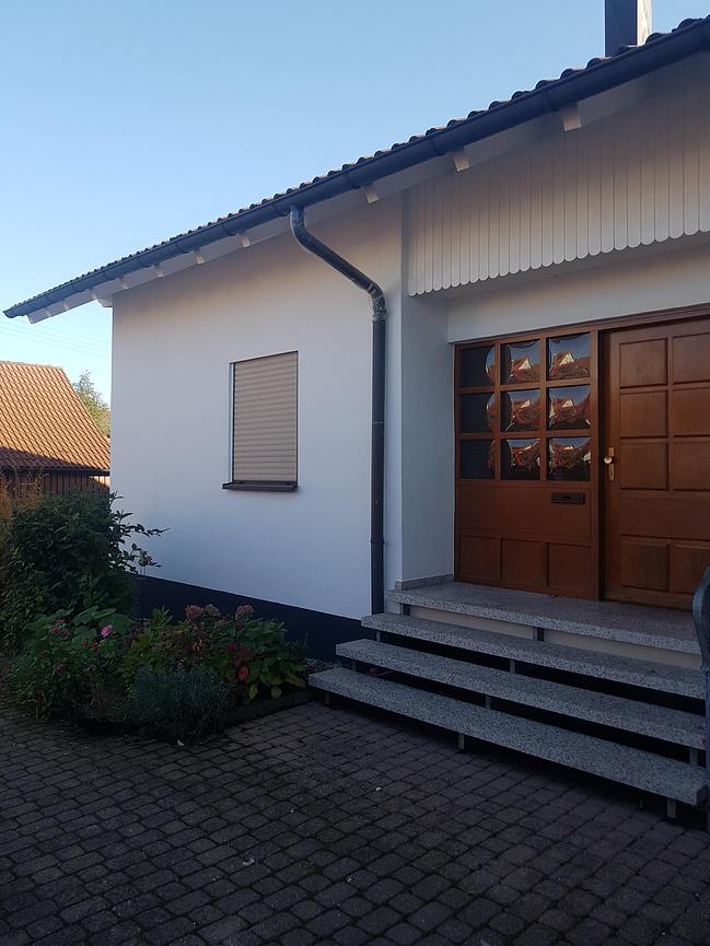 Bild 15 Maler Arb. Haus u. Holzfassade Klinker Dachüberstand Ortsgang Giebel Traufe