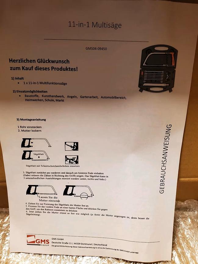 Bild 3 Handsäge, Multisäge 11 in 1 Neu im Koffer