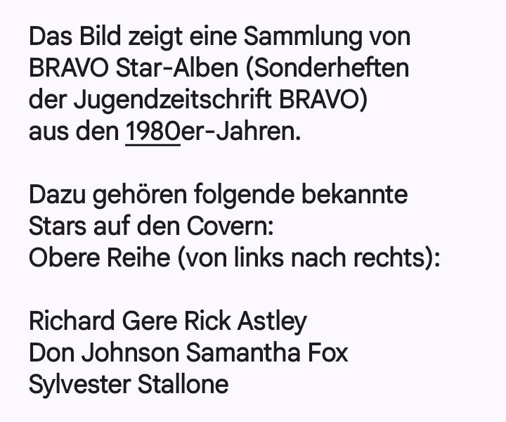 Bild 2 80er Jahre Bravo Star-Album = Mini Bravo ~
