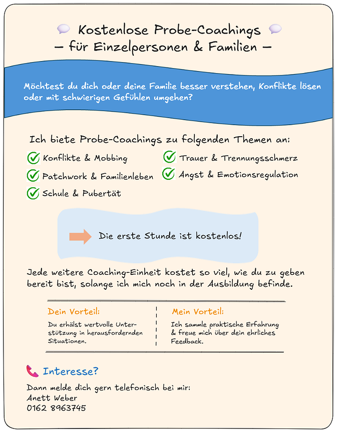 Bild 1 Kostenlose Probe-Coachings für Einzelpersonen & Familien