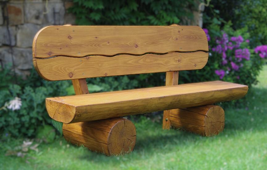 Bild 9 Gartenbank mit Armlehnen und Gravur. Hochzeitsgeschenk.