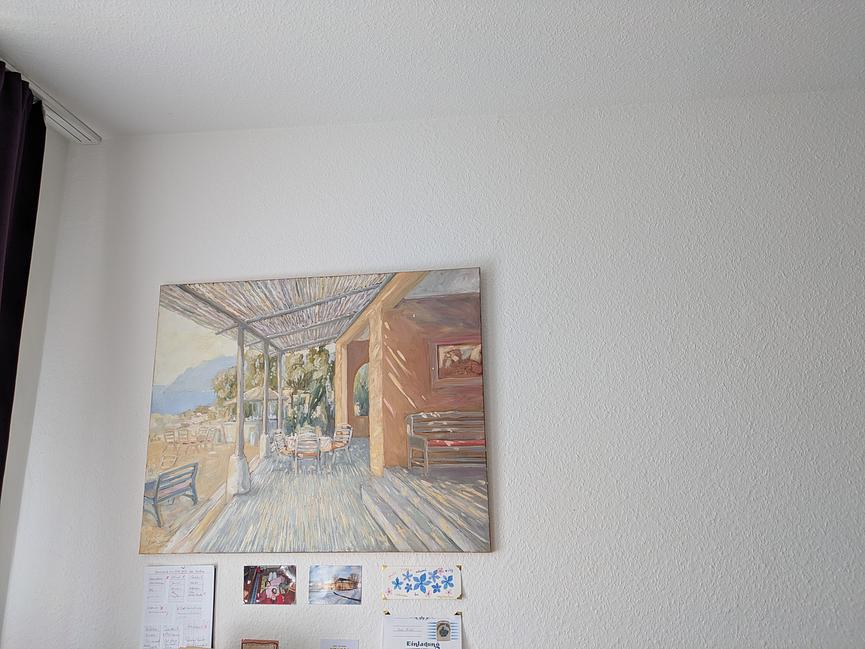 Bild 3 Möbel, neuwertige Wäschespinne, Garderobe,Gardinen, Gemälde u.ä.
