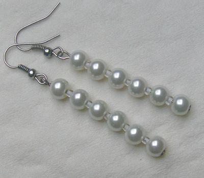 Bild 1 elegante Perlenohrringe, stilvolles Design
