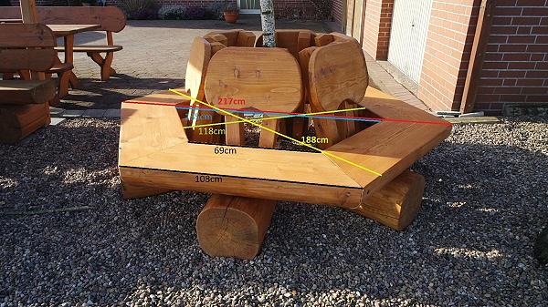 Bild 4 Baumbank aus Lärchen/ Douglasien holz. Rentners Geschenk. Krongartmöbel.