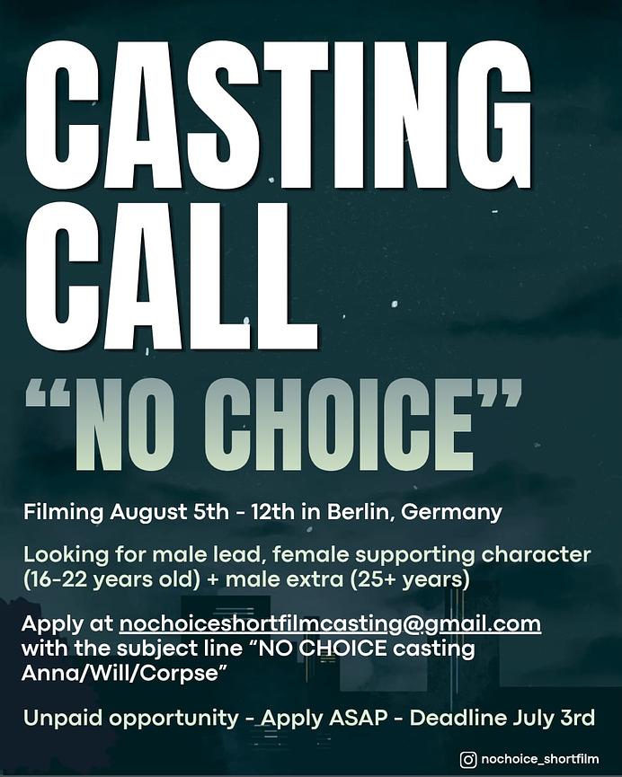 Bild 5 Searching for cast and crew for our two short films