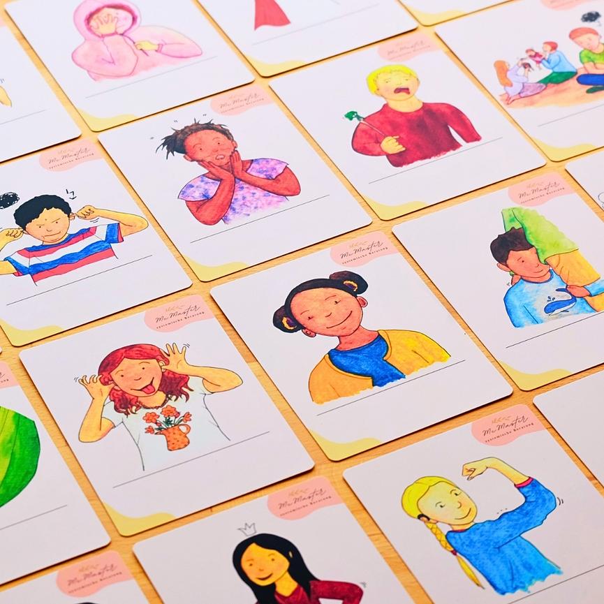 Bild 1 Gefühlskarten in neun Sprachen für die Arbeit mit Familien