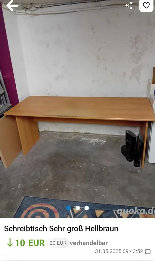 Bild 1 Großer Schreibtisch 5 Euro
