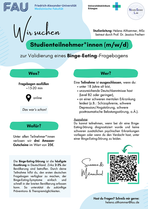 Bild 1 Studienteilnehmer*innen gesucht!