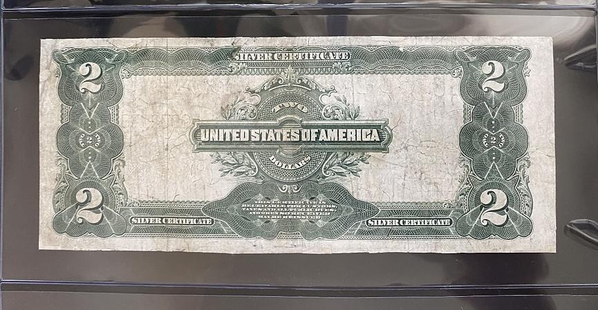 Bild 2 2 Dollar 1899 silver certificate, Silberzertifikat