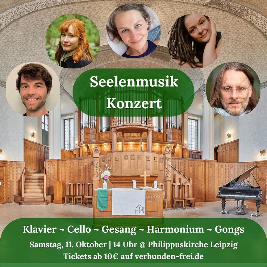 Bild 1 Seelenmusik-Konzert | Klavier, Cello, Harmonium, Gesang, Gongs | 11.10. @ 14 Uhr
