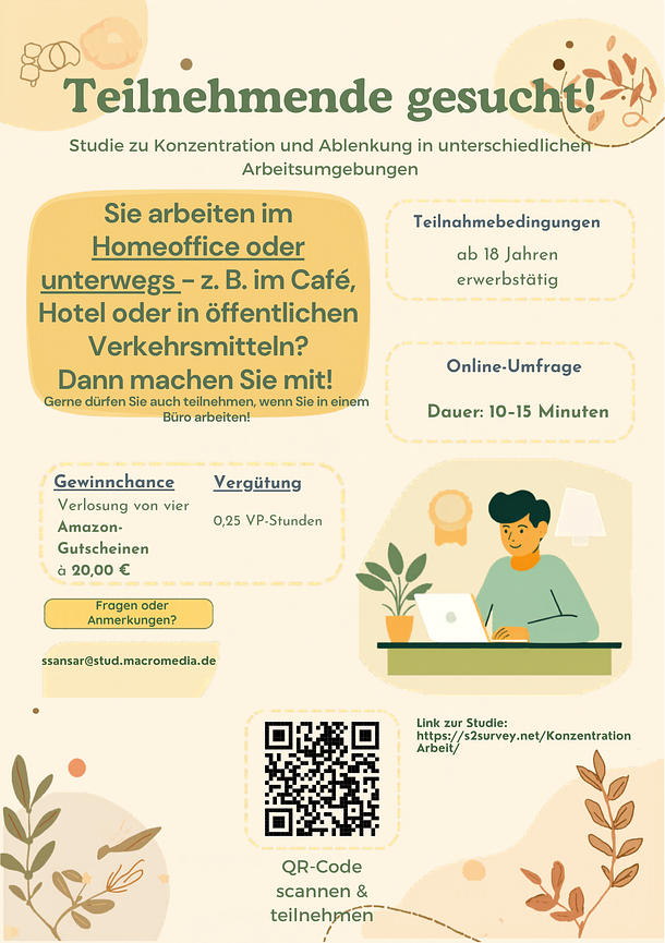 Bild 1 Teilnehme für Bachelor-Studie gesucht!