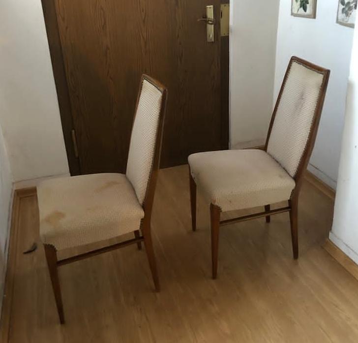 Bild 4 Zu verschenken 4 Stühle mit Holztisch Durchmesser 120cm 