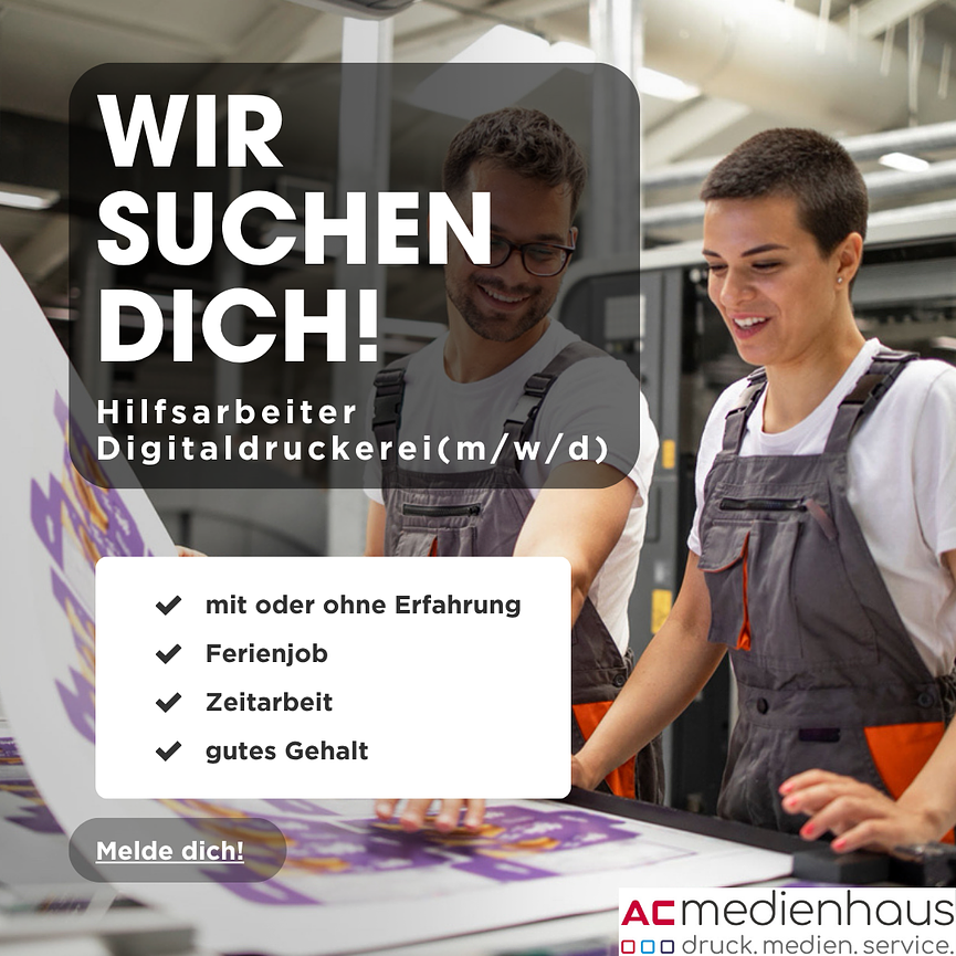 Bild 1 Sommerjob in moderner Digitaldruckerei / Wiesbaden