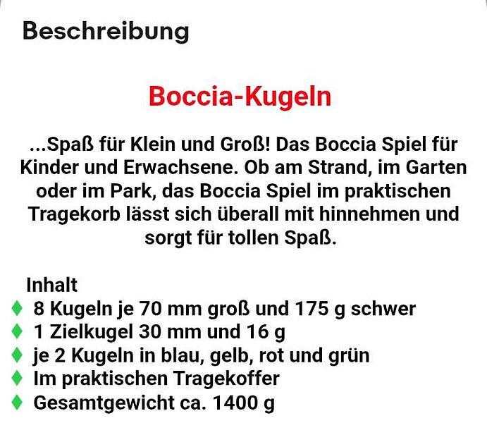 Bild 2 Boule/Boccia Spiel Set mit 8 Kugeln im Tragekoffer Boule Petanquekugeln