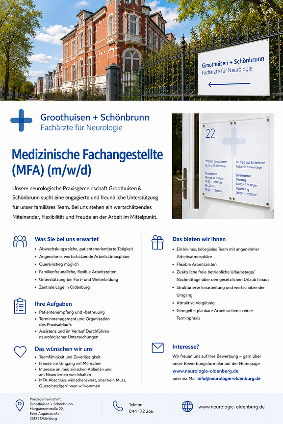 Bild 3 MFA (w/m/d) für unsere neurologische Praxisgemeinschaft
