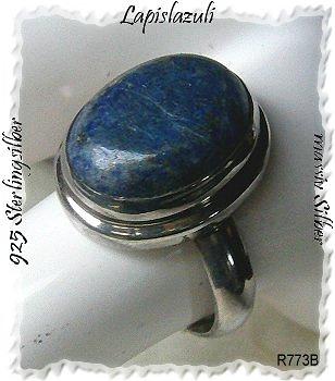 Bild 3 Ring, 925 Silber mit gefassten Lapislazuli