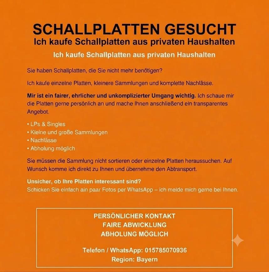 Bild 1 Kaufe Schallplatten auch ganze Sammlung