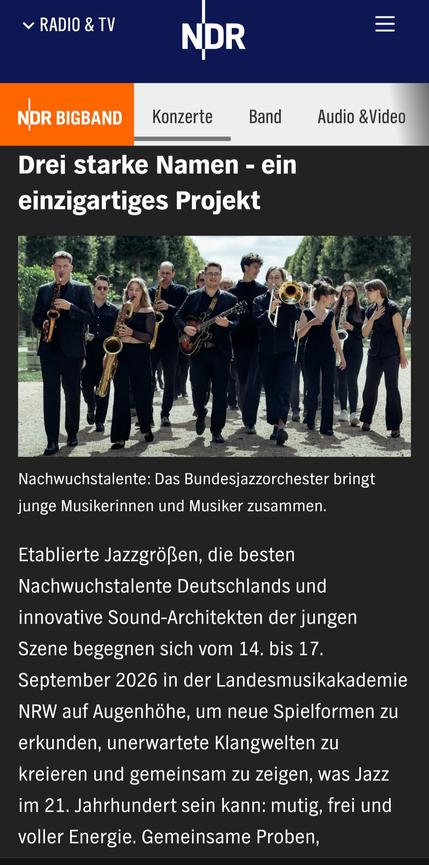 Bild 7 Ticket Jazz-Orchester Konzert in Hannover Sa. 19.09.2026