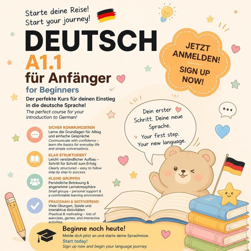 Bild 1 Deutsch A1.1 in Bielefeld – Anfänger ohne Vorkenntnisse