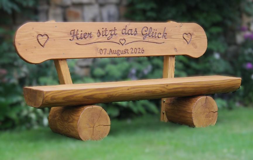 Bild 6 Klassische Massivholzbänke & Baumstammbänke