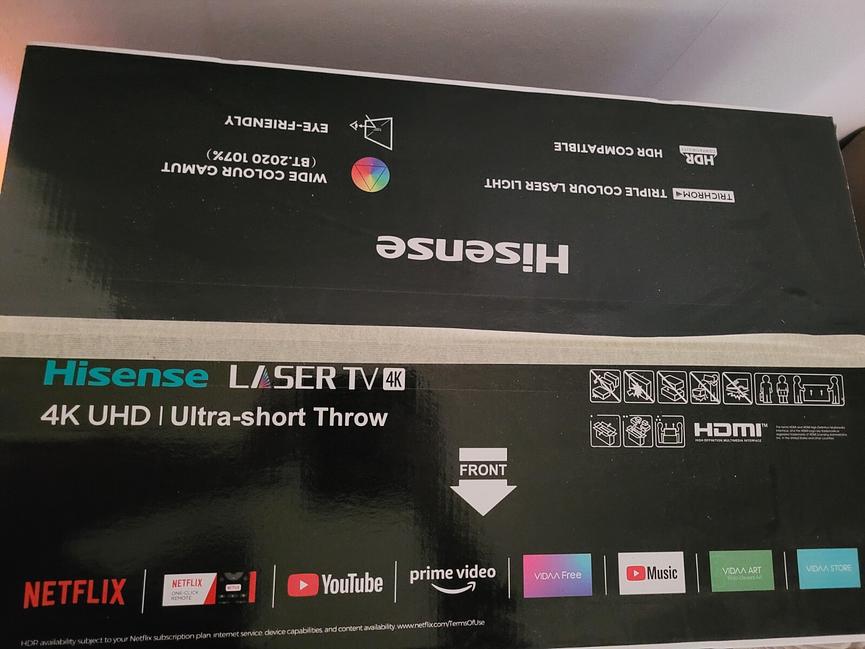 Bild 3 Hisens RGB Laser 4K 100L9G Ultrakurzdistanzprojektor mit 100 zoll Leinwand