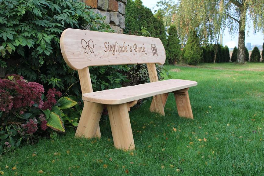 Bild 9 Sitzbänke mit Gravur. Hochzeitsgeschenk. Rentners Geschenk.
