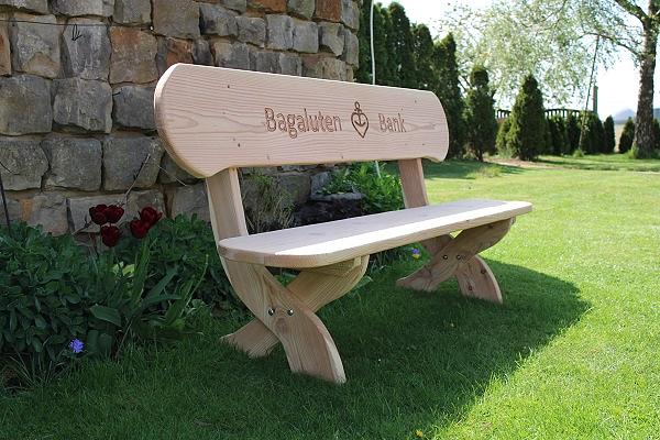 Bild 3 Terrassenbank. Gartenbank mit Gravur. Hochzeitsgeschenk. Sitzbank.