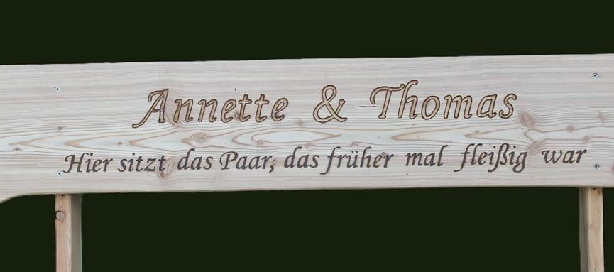 Bild 2 Die echte Gartenbank (Großes Sachgeschenk) Hochzeitsgeschenk.