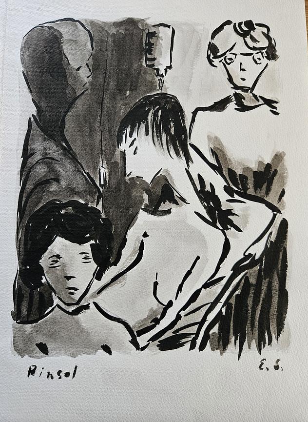 Bild 10 Expressionistische Aktzeichnung – Stil Egon Schiele – Motiv „Hockende Frau“ (191