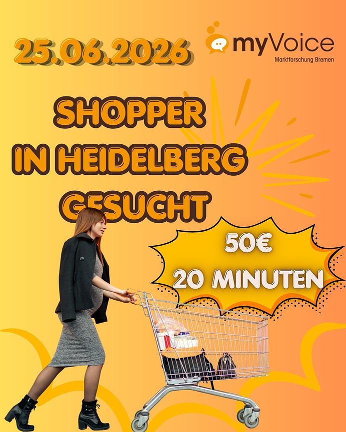 Bild 1 Einkaufsstudie in Heidelberg - 20min - 50€ - 25. Juni 2026