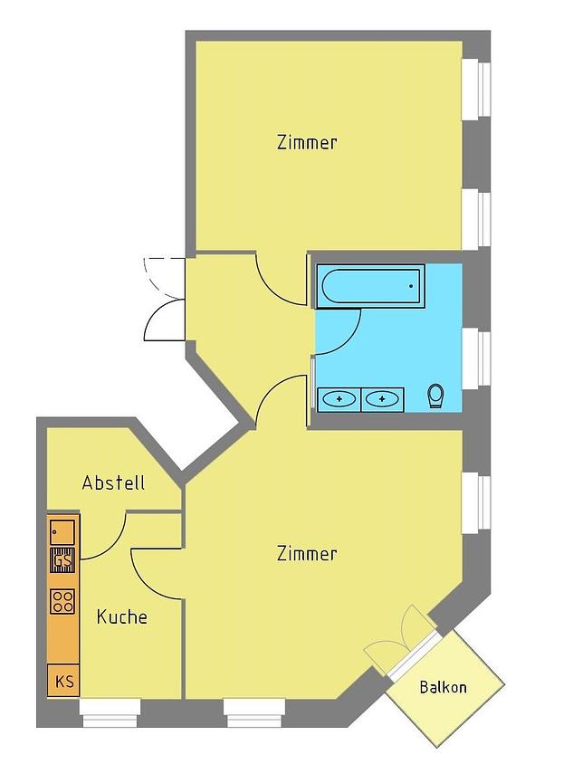 Bild 7 studieren mit Flair: helle 2-Zimmer-Studentenwohnung im Gründerzeithaus
