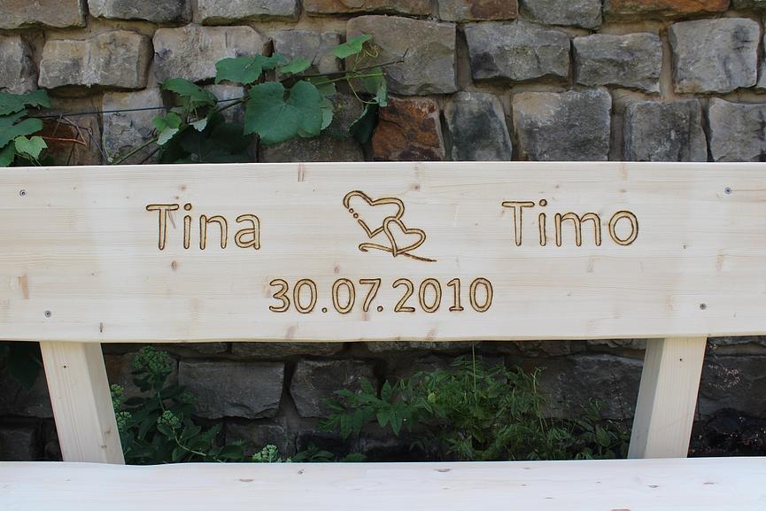 Bild 6 Gartenbank aus Leimholz. Holzbank.