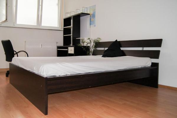 Bild 1 Doppelbett schwarz/braun 160x200 (ohne Matratze)