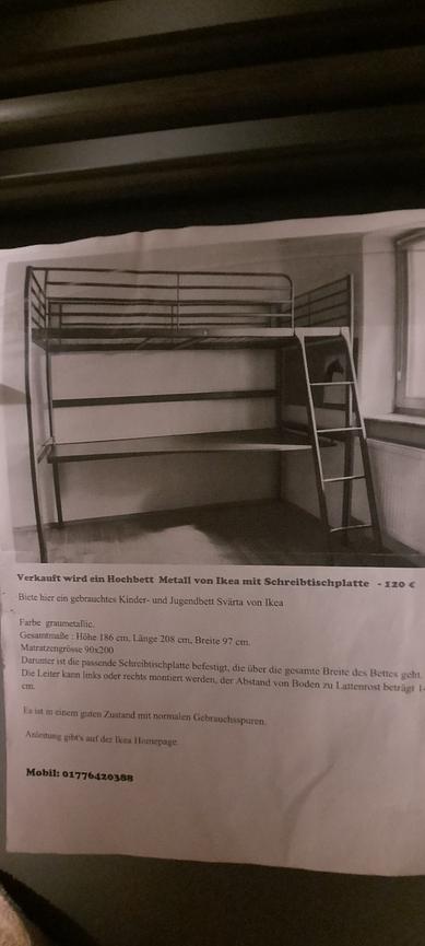 Bild 1 IKEA Hochbett 90/200