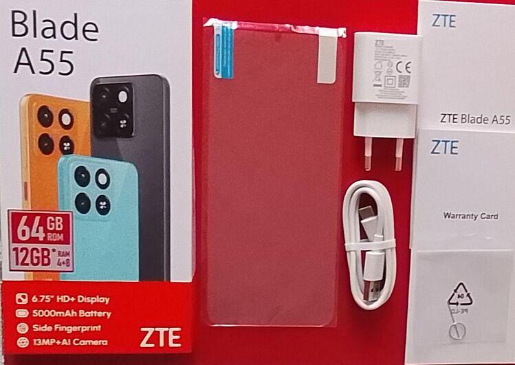 Bild 1 ZTE Blade A55 Handyhülle Original Ladekabel Stecker Kopfh. SIM-PIN-Handy-Nadel