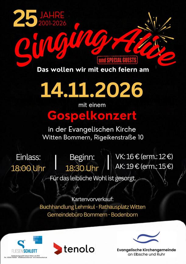 Bild 1 25 Jahre Singing Alive - Gospel Konzert zum Jubiläum am 14.11.26