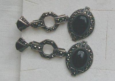 Bild 5 Edle Ohrringe, 925 Silber mit Markasiten und Achaten