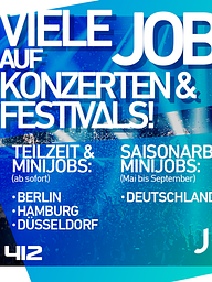 Vorschaubild Hamburg: viele Minijobs / Nebenjobs auf Konzerten und Festivals