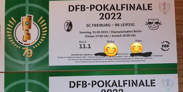 Vorschaubild 2 Tickets DFB POKAL FINALE Nähe Leipzig Kurve