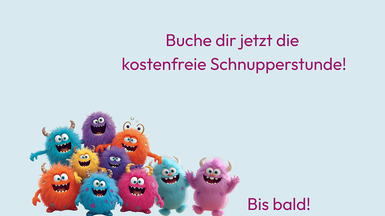 Kostenfreie Schnupperstunde! Mini-Monster in Bewegung