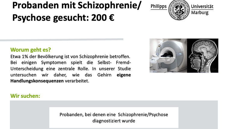Vorschaubild Patienten mit Schizophrenie/Psychose für Studie gesucht: 200€