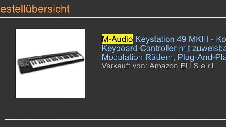 Vorschaubild M-Audio Keyboard 49 MKIII / 3 Wochen benutzt !! für 50€