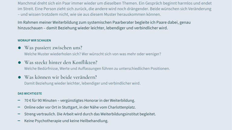 Systemische Paarberatung