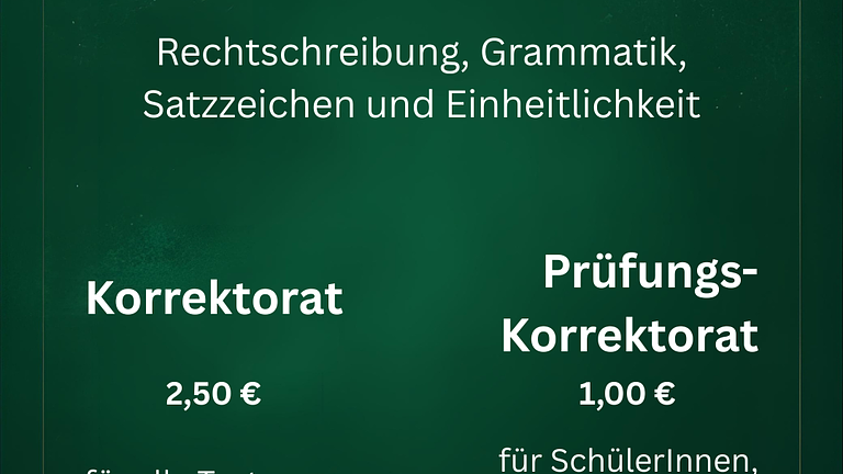 Korrektur deiner Texte