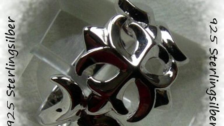 Kreuzring, 925 Silber
