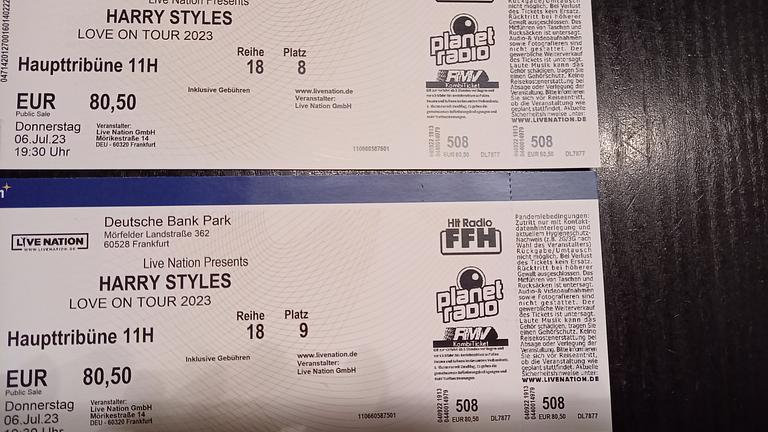 Vorschaubild 2 Tickets Harry Styles Frankfurt 06.07.23