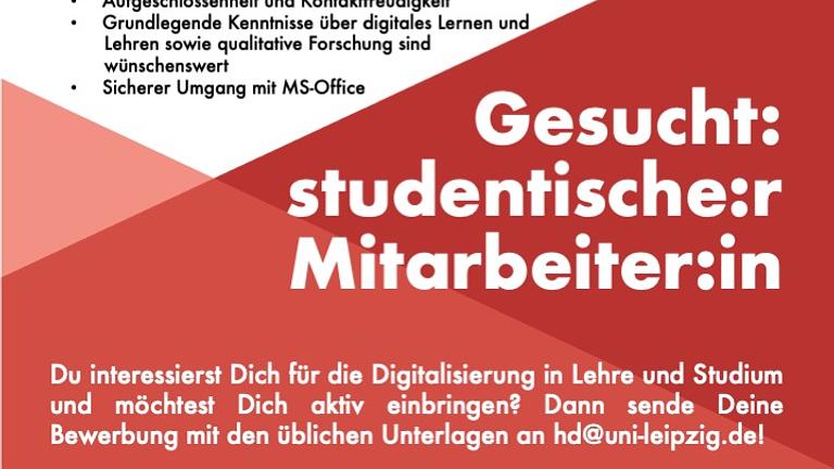 Vorschaubild Studentische:r Mitarbeiter:in an der Universität Leipzig
